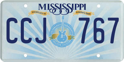 MS license plate CCJ767