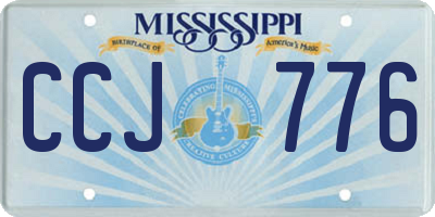 MS license plate CCJ776