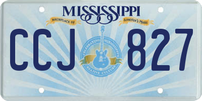 MS license plate CCJ827
