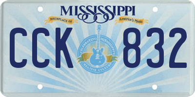 MS license plate CCK832