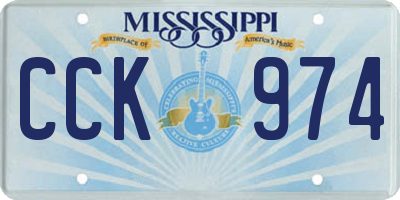 MS license plate CCK974