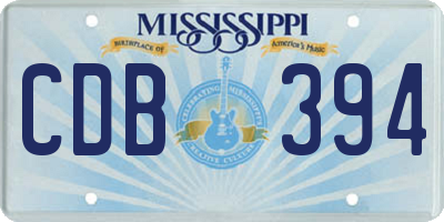 MS license plate CDB394