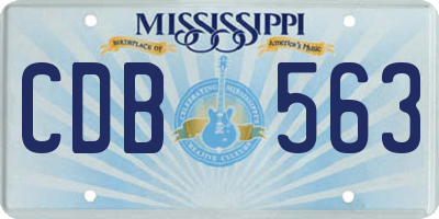 MS license plate CDB563