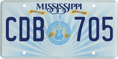 MS license plate CDB705