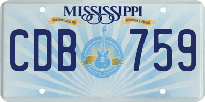 MS license plate CDB759
