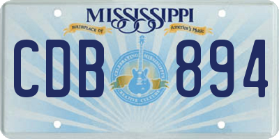 MS license plate CDB894
