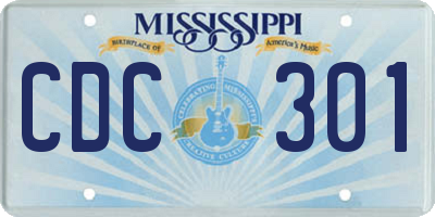 MS license plate CDC301