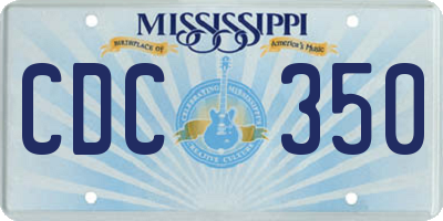 MS license plate CDC350