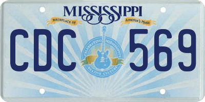 MS license plate CDC569
