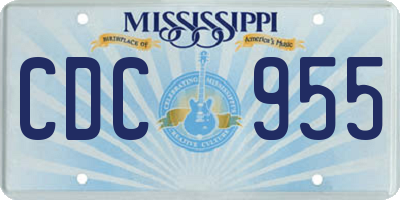 MS license plate CDC955