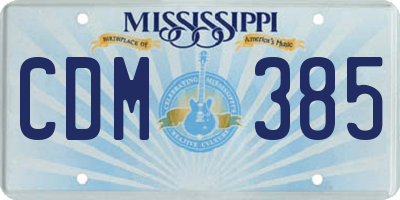 MS license plate CDM385