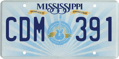 MS license plate CDM391