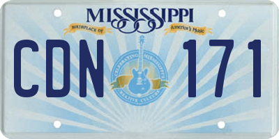MS license plate CDN171