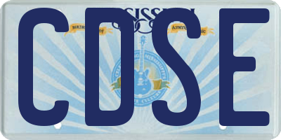MS license plate CDSE