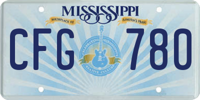 MS license plate CFG780