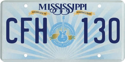 MS license plate CFH130
