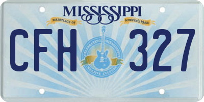 MS license plate CFH327