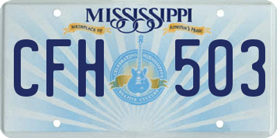 MS license plate CFH503