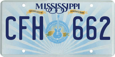MS license plate CFH662
