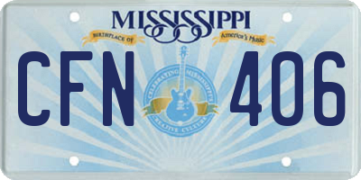 MS license plate CFN406