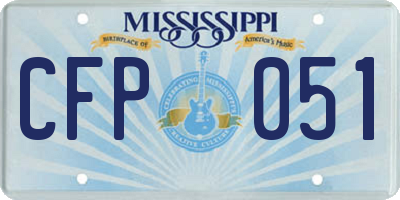 MS license plate CFP051