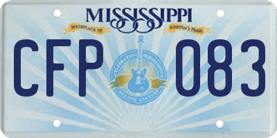 MS license plate CFP083