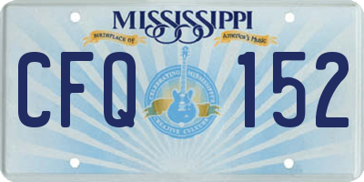 MS license plate CFQ152