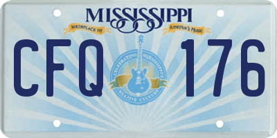 MS license plate CFQ176