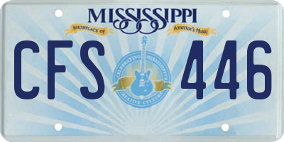 MS license plate CFS446