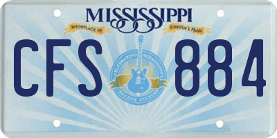 MS license plate CFS884