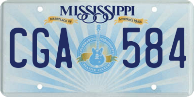 MS license plate CGA584