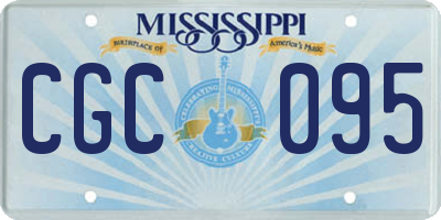MS license plate CGC095