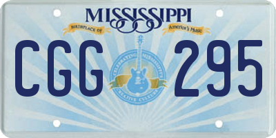 MS license plate CGG295