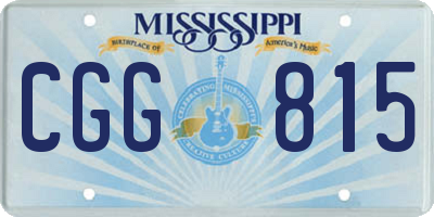 MS license plate CGG815