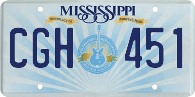 MS license plate CGH451