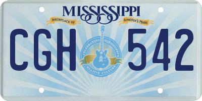MS license plate CGH542
