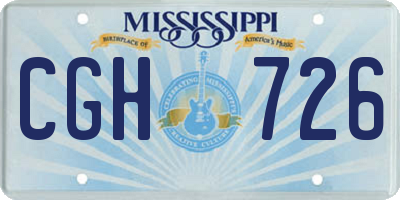 MS license plate CGH726