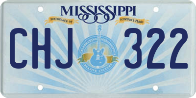 MS license plate CHJ322