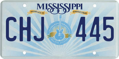 MS license plate CHJ445