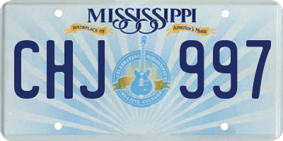 MS license plate CHJ997