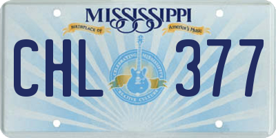 MS license plate CHL377