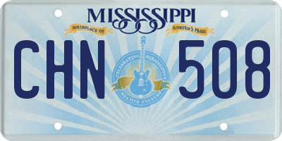 MS license plate CHN508