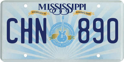 MS license plate CHN890