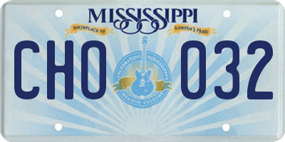 MS license plate CHO032