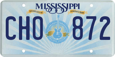 MS license plate CHO872