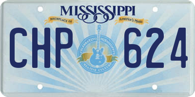 MS license plate CHP624