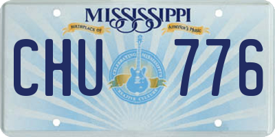MS license plate CHU776