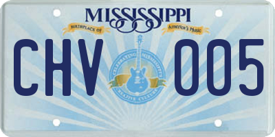 MS license plate CHV005