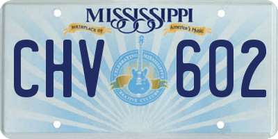 MS license plate CHV602