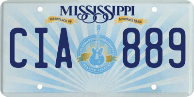 MS license plate CIA889